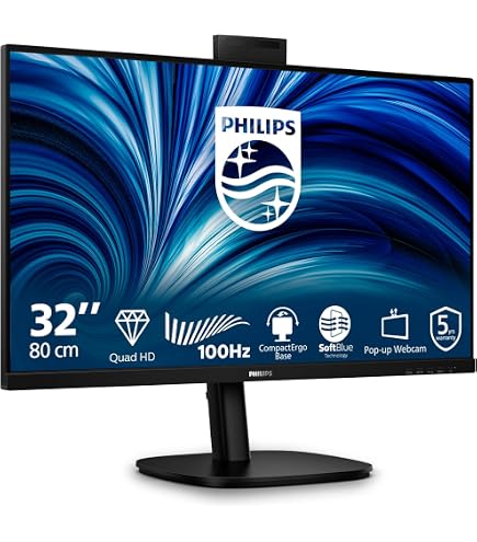 Philips 329P1H - 32 Inch 4K UHD Monitor, 60Hz, 4ms, IPS, USB-C
